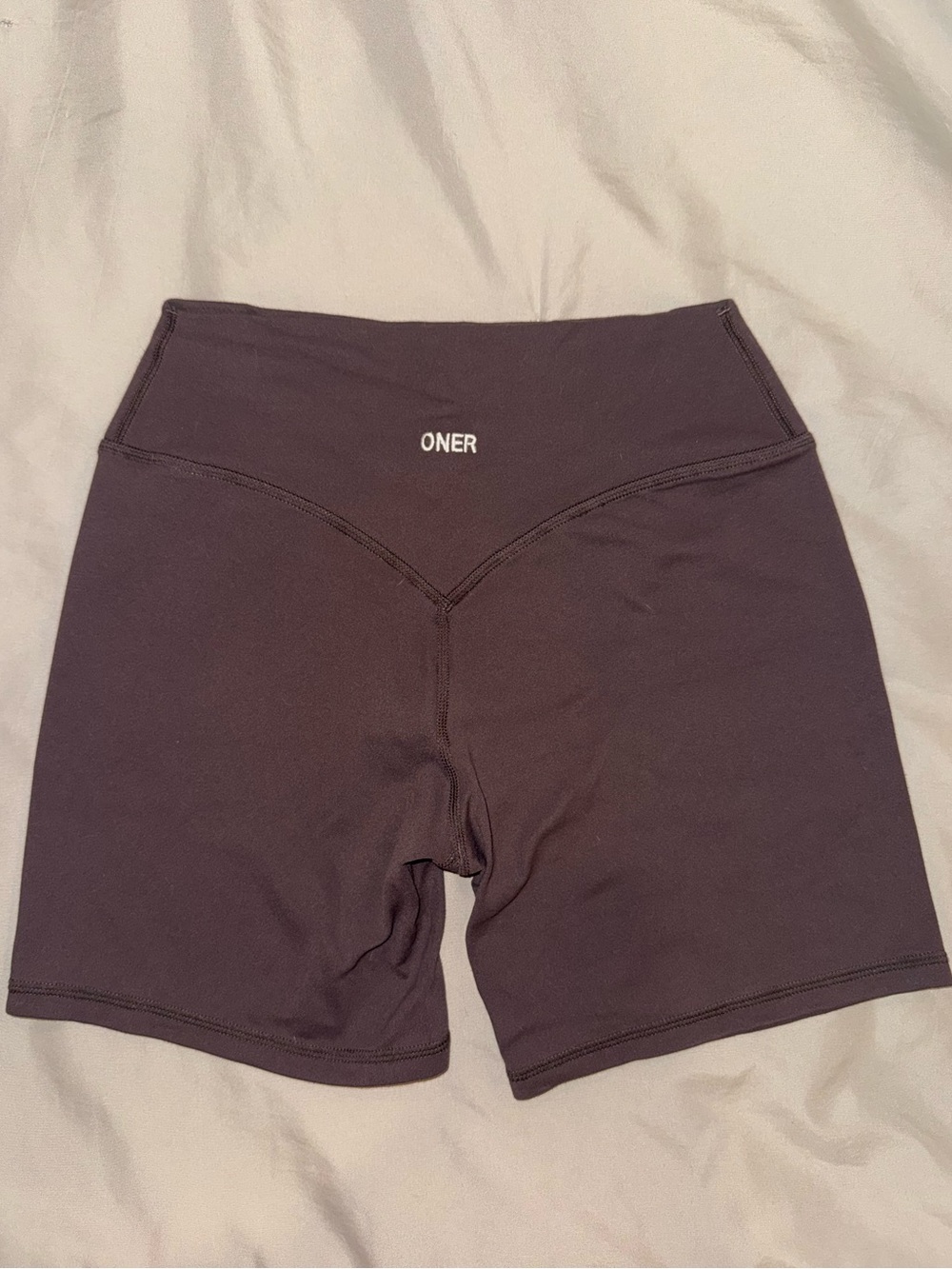 One Active SoftMotion High Waisted Shorts 6" with White Logo